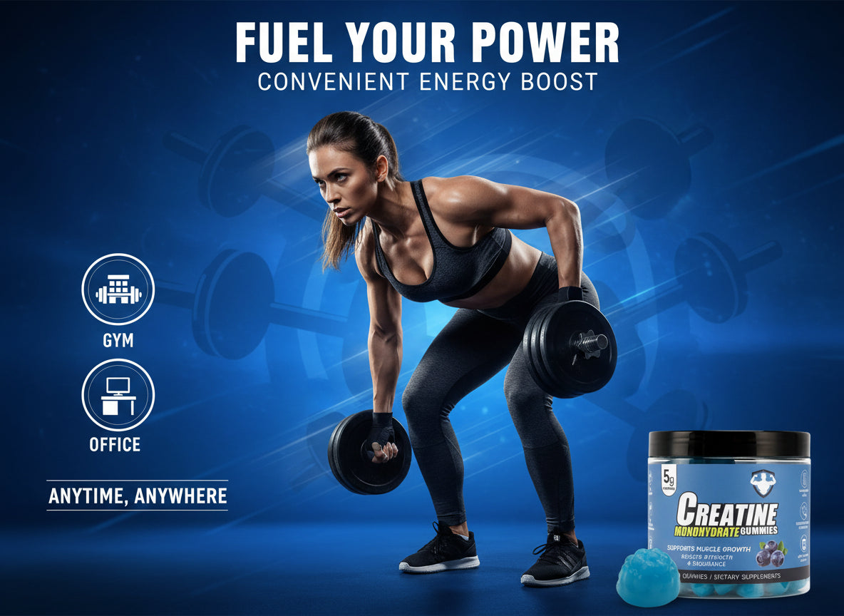 Topteng  Blueberry-flavored Creatine Monohydrate Gummies