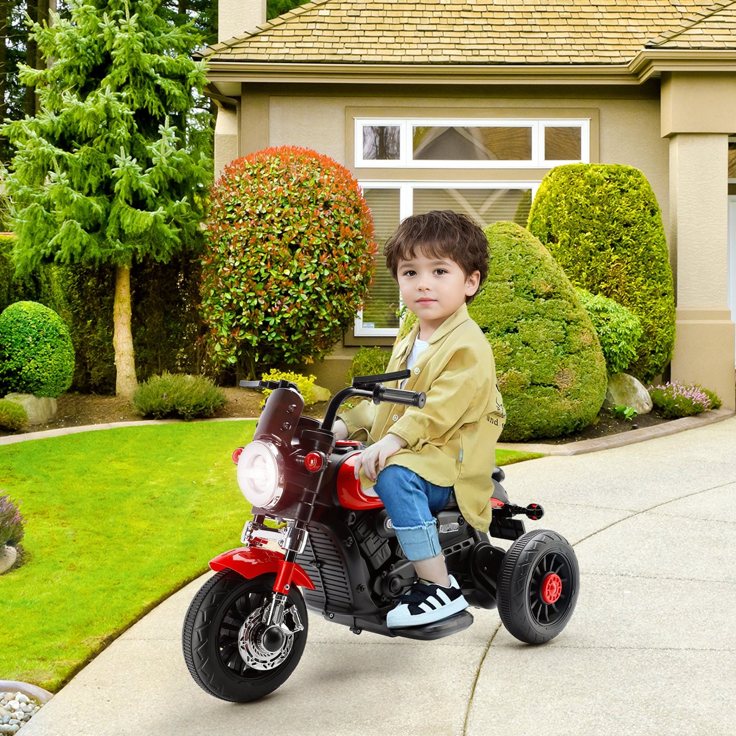 3-Wheel Kids Ride-On Motorcycle 6V (Red) | Dual Drive (Copy)