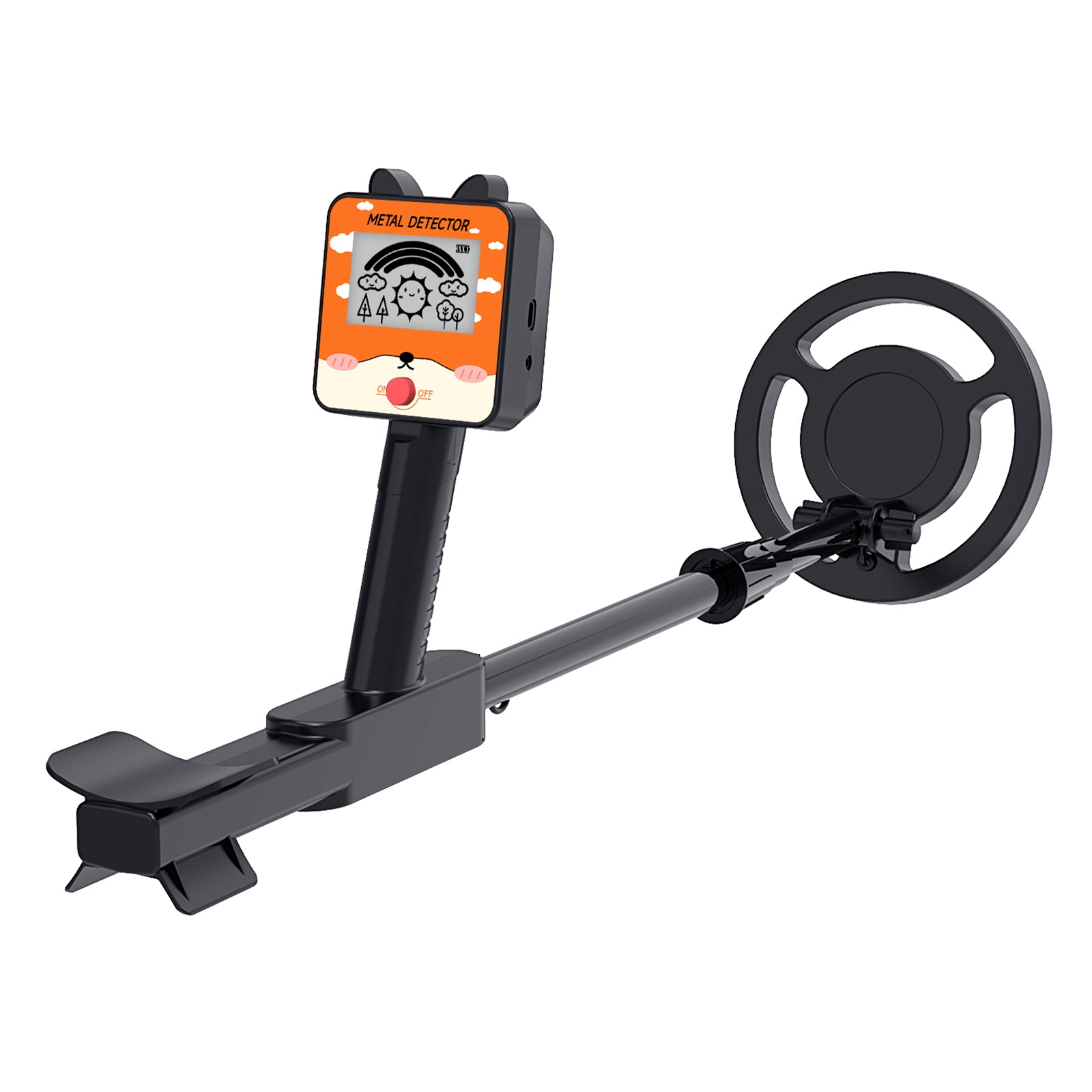GT260 Kids Child Trasure Seeker Beginners Metal Detector Waterproof Coil Black