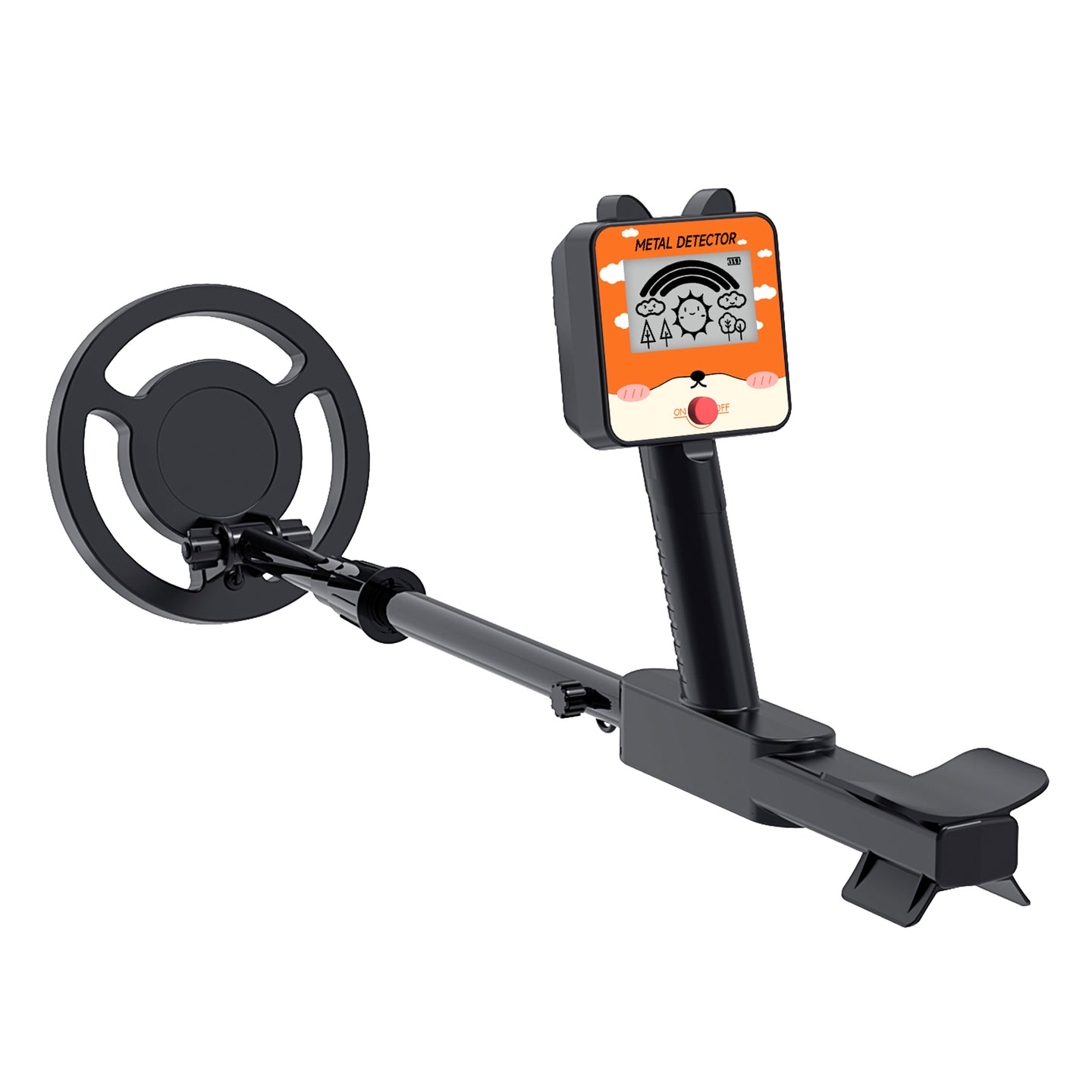 GT260 Kids Child Trasure Seeker Beginners Metal Detector Waterproof Coil Black