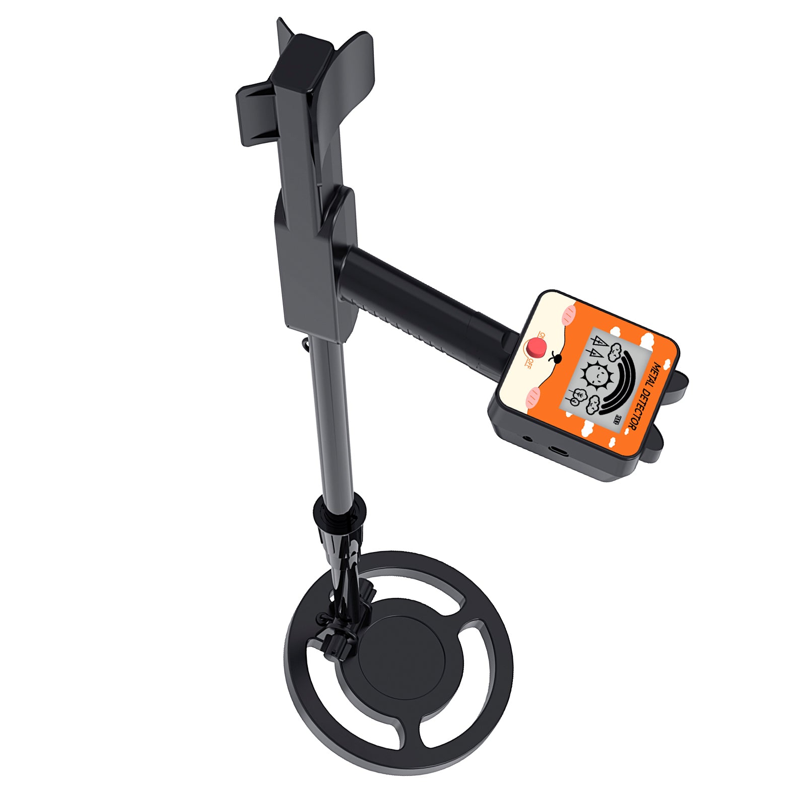 GT260 Kids Child Trasure Seeker Beginners Metal Detector Waterproof Coil Black