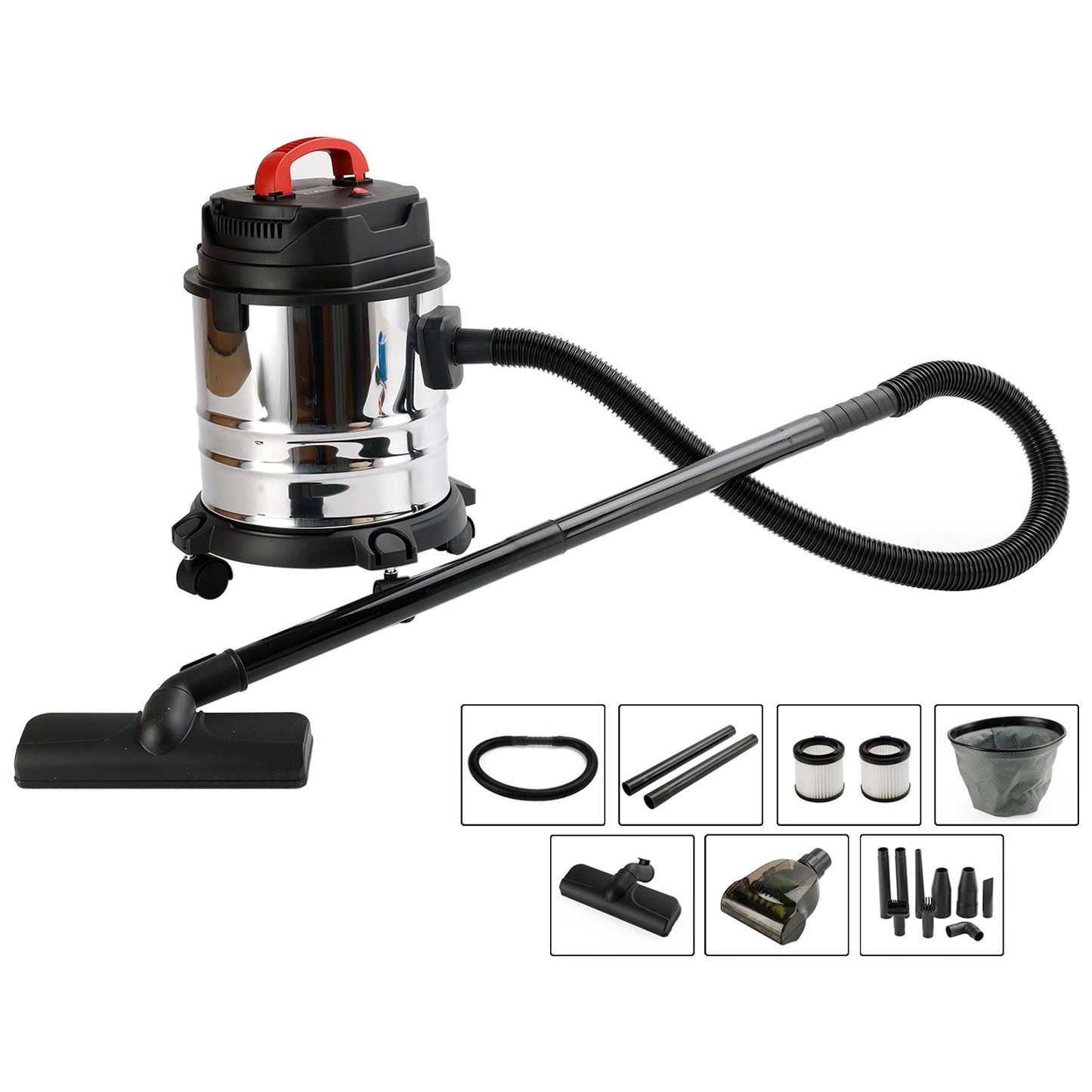 18L Ash Vacuum Cleaner, Powerful 1800W Wet/Dry Shop Vac with Blower Function for Fireplaces, BBQ & Pellet Stoves