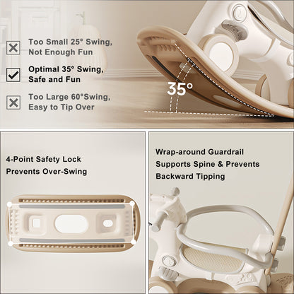 4-in-1 Baby Rocking Horse for Toddlers 1-3 Years – Ride-On Toy with Detachable Balance Board