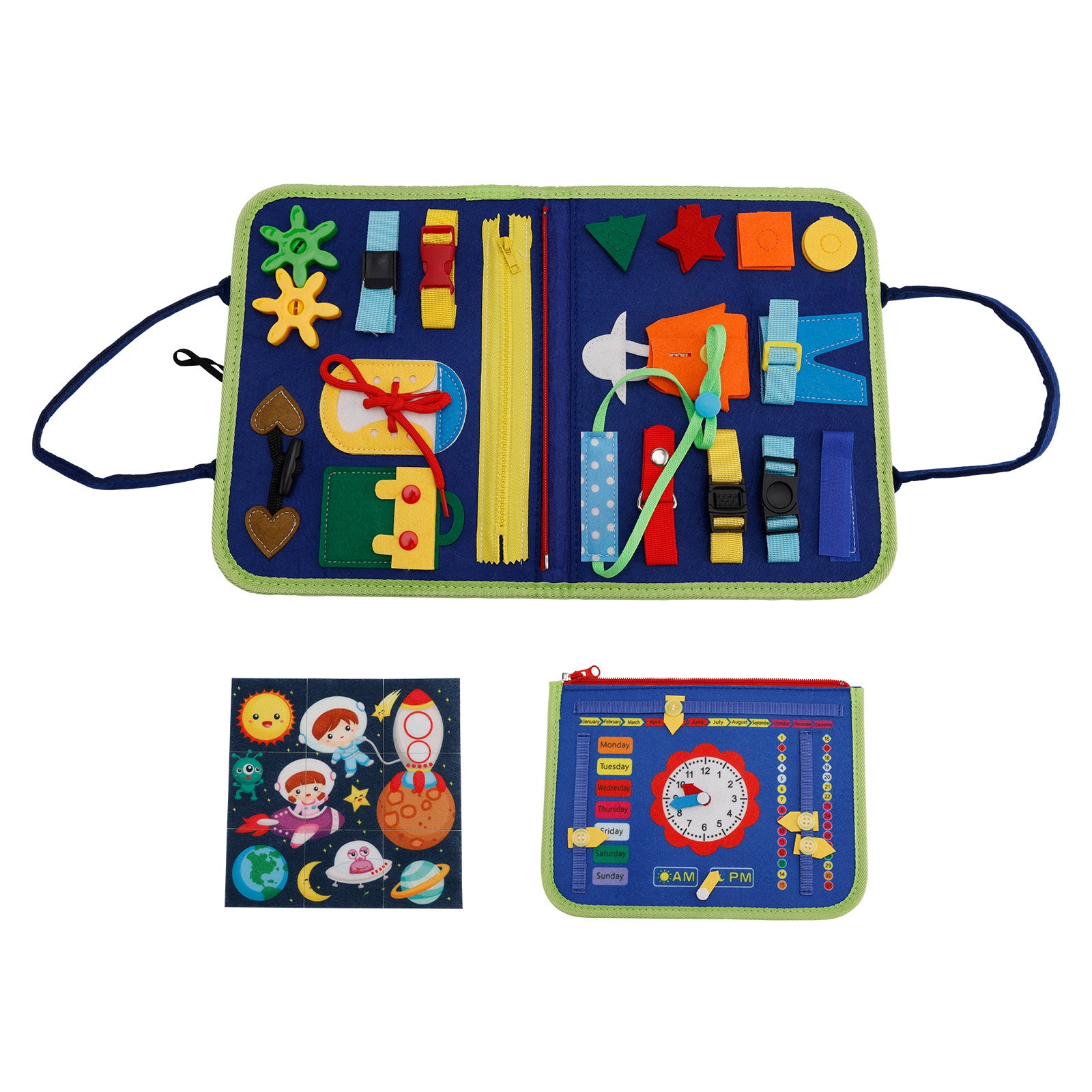 Montessori Activity Board for Toddlers Ideal for Quiet Play—Educational Gift for Children Aged 2-4