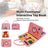 Montessori Activity Board for Toddlers Multi-Functional Interactive Toy Book—Zippers Ideal for Quiet Play—Educational Gift for Children Aged 2-4