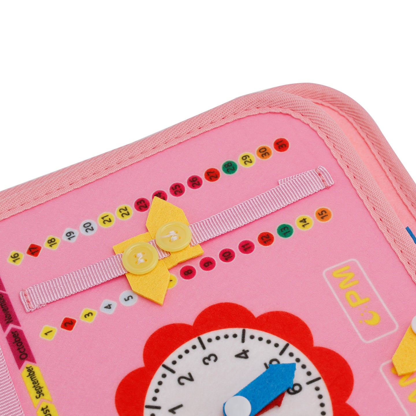Montessori Activity Board for Toddlers Multi-Functional Interactive Toy Book—Zippers Ideal for Quiet Play—Educational Gift for Children Aged 2-4
