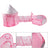 Kids Play Tent with Tunnel & Ball Pit Pink