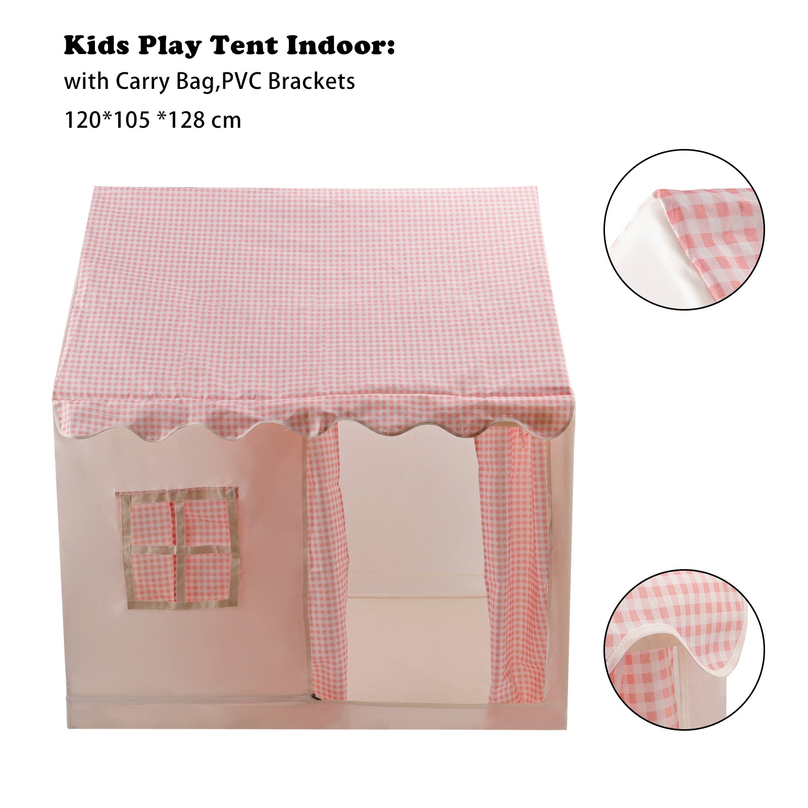 PVC Brackets-Toddler Girl Tent Indoor Playhouse for Toddlers Kids Toys for Boy Girl Birthday Gift Pink