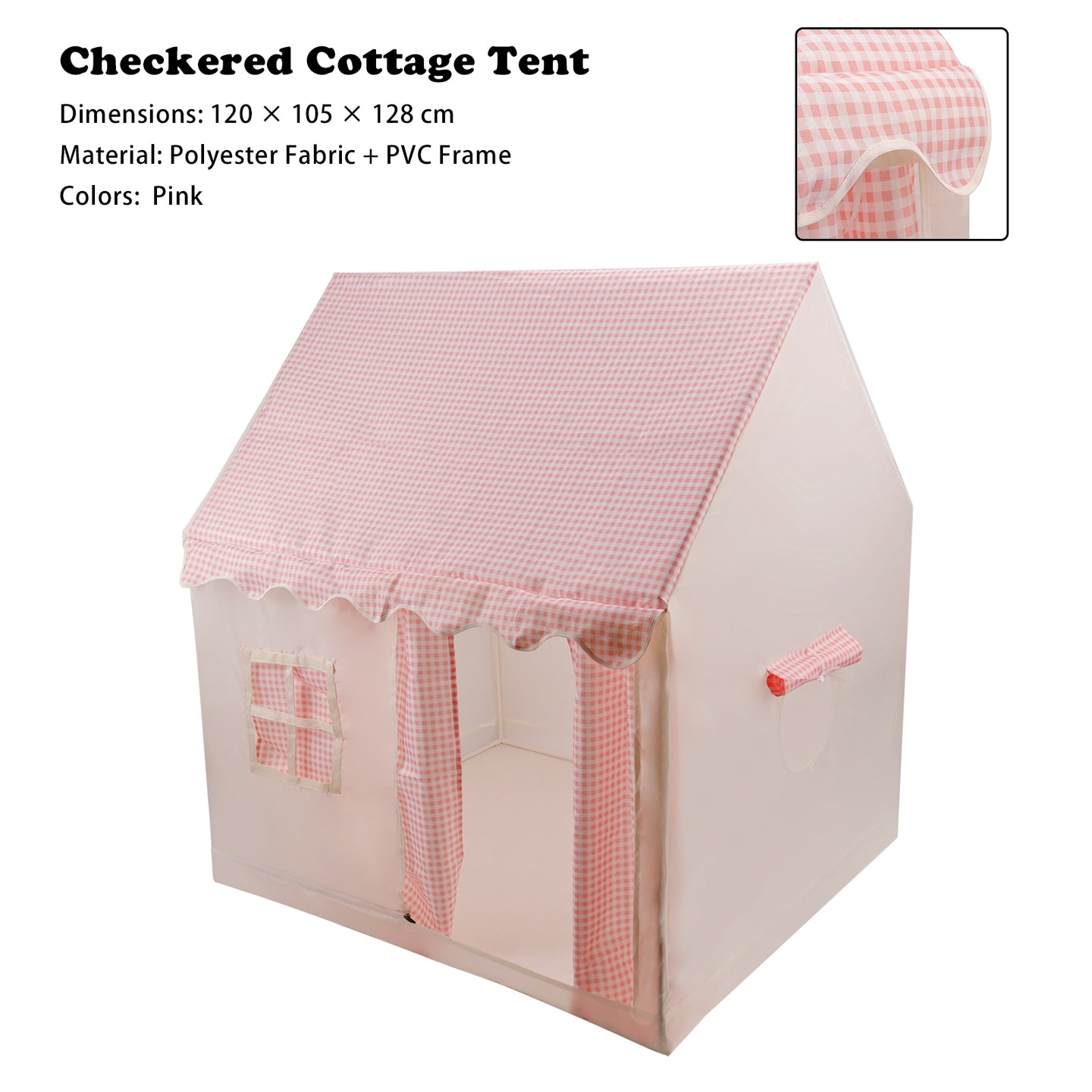 PVC Brackets-Toddler Girl Tent Indoor Playhouse for Toddlers Kids Toys for Boy Girl Birthday Gift Pink