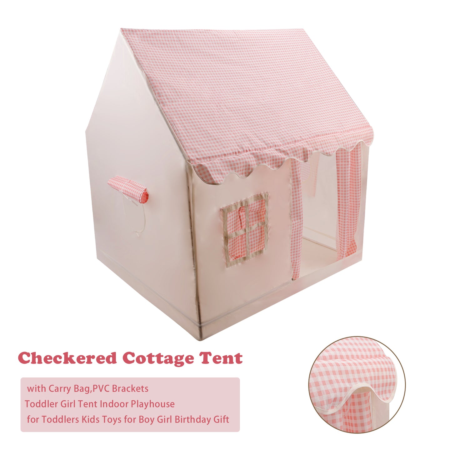 PVC Brackets-Toddler Girl Tent Indoor Playhouse for Toddlers Kids Toys for Boy Girl Birthday Gift Pink