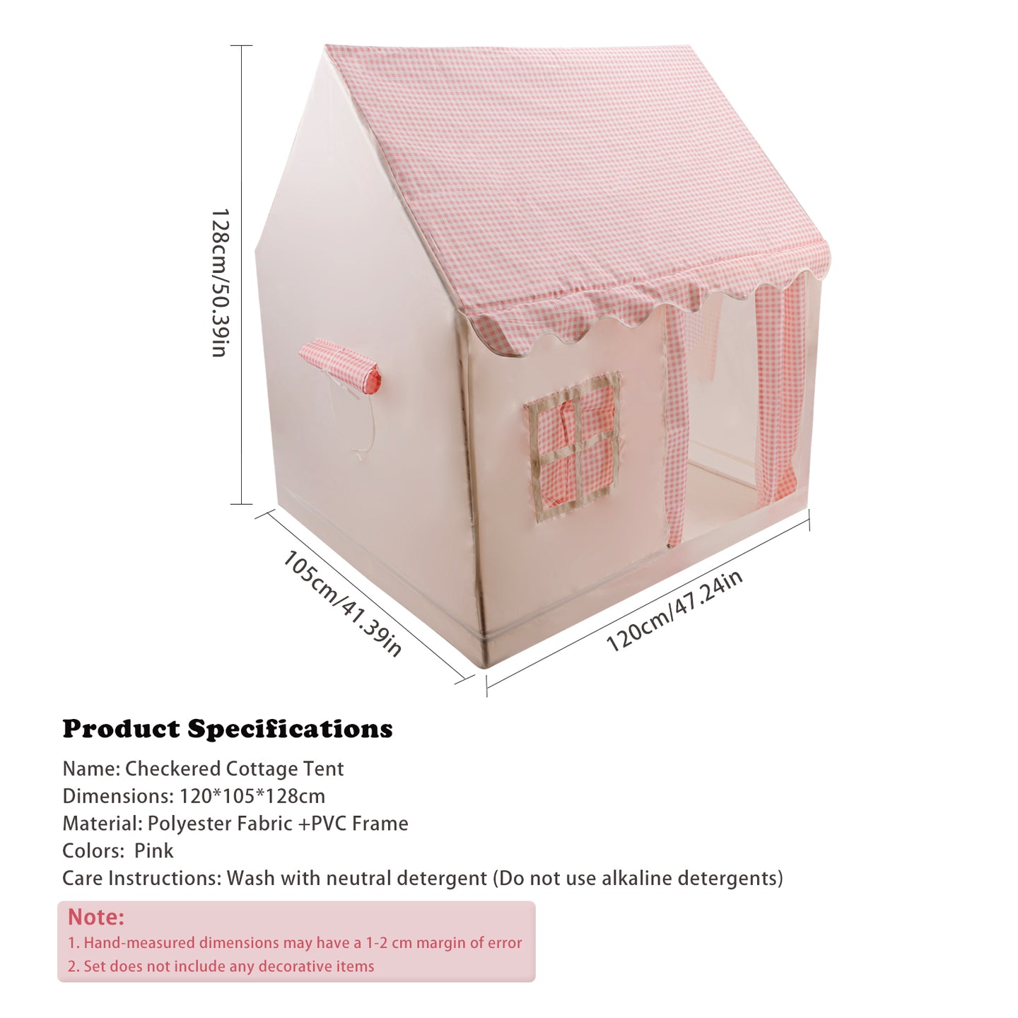 PVC Brackets-Toddler Girl Tent Indoor Playhouse for Toddlers Kids Toys for Boy Girl Birthday Gift Pink