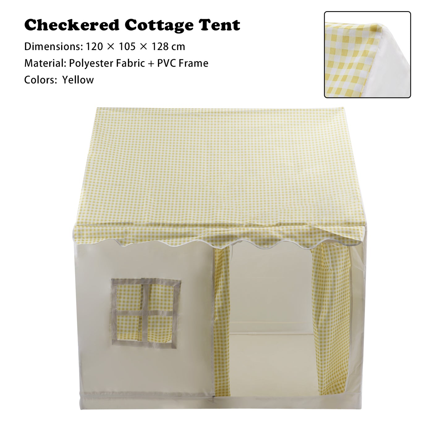 PVC Brackets-Toddler Girl Tent Indoor Playhouse for Toddlers Kids Toys for Boy Girl Birthday Gift Yellow