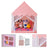 Kids Indoor Play Tent for Boys & Girls,Assembly Tent with Metal Frame,Mesh Window,Optional Star Lights & Mat,Portable Children's Playhouse with Carry Bag Pink