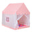 Kids Indoor Play Tent for Boys & Girls,Assembly Tent with Metal Frame,Mesh Window,Optional Star Lights & Mat,Portable Children's Playhouse with Carry Bag Pink