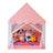 Kids Indoor Play Tent for Boys & Girls,Assembly Tent with Metal Frame,Mesh Window,Optional Star Lights & Mat,Portable Children's Playhouse with Carry Bag Pink
