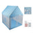 Kids Indoor Play Tent for Boys & Girls,Assembly Tent with Metal Frame,Mesh Window,Optional Star Lights & Mat,Portable Children's Playhouse with Carry Bag  Blue