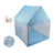 Kids Indoor Play Tent for Boys & Girls,Assembly Tent with Metal Frame,Mesh Window,Optional Star Lights & Mat,Portable Children's Playhouse with Carry Bag  Blue