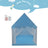 Kids Indoor Play Tent for Boys & Girls,Assembly Tent with Metal Frame,Mesh Window,Optional Star Lights & Mat,Portable Children's Playhouse with Carry Bag  Blue