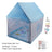 Kids Indoor Play Tent for Boys & Girls,Assembly Tent with Metal Frame,Mesh Window,Optional Star Lights & Mat,Portable Children's Playhouse with Carry Bag Blue