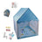 Kids Indoor Play Tent for Boys & Girls,Assembly Tent with Metal Frame,Mesh Window,Optional Star Lights & Mat,Portable Children's Playhouse with Carry Bag Blue