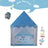 Kids Indoor Play Tent for Boys & Girls,Assembly Tent with Metal Frame,Mesh Window,Optional Star Lights & Mat,Portable Children's Playhouse with Carry Bag Blue