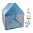 Kids Indoor Play Tent for Boys & Girls,Assembly Tent with Metal Frame,Mesh Window,Optional Star Lights & Mat,Portable Children's Playhouse with Carry Bag Blue