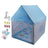 Kids Indoor Play Tent for Boys & Girls,Assembly Tent with Metal Frame,Mesh Window,Optional Star Lights & Mat,Portable Children's Playhouse with Carry Bag Blue