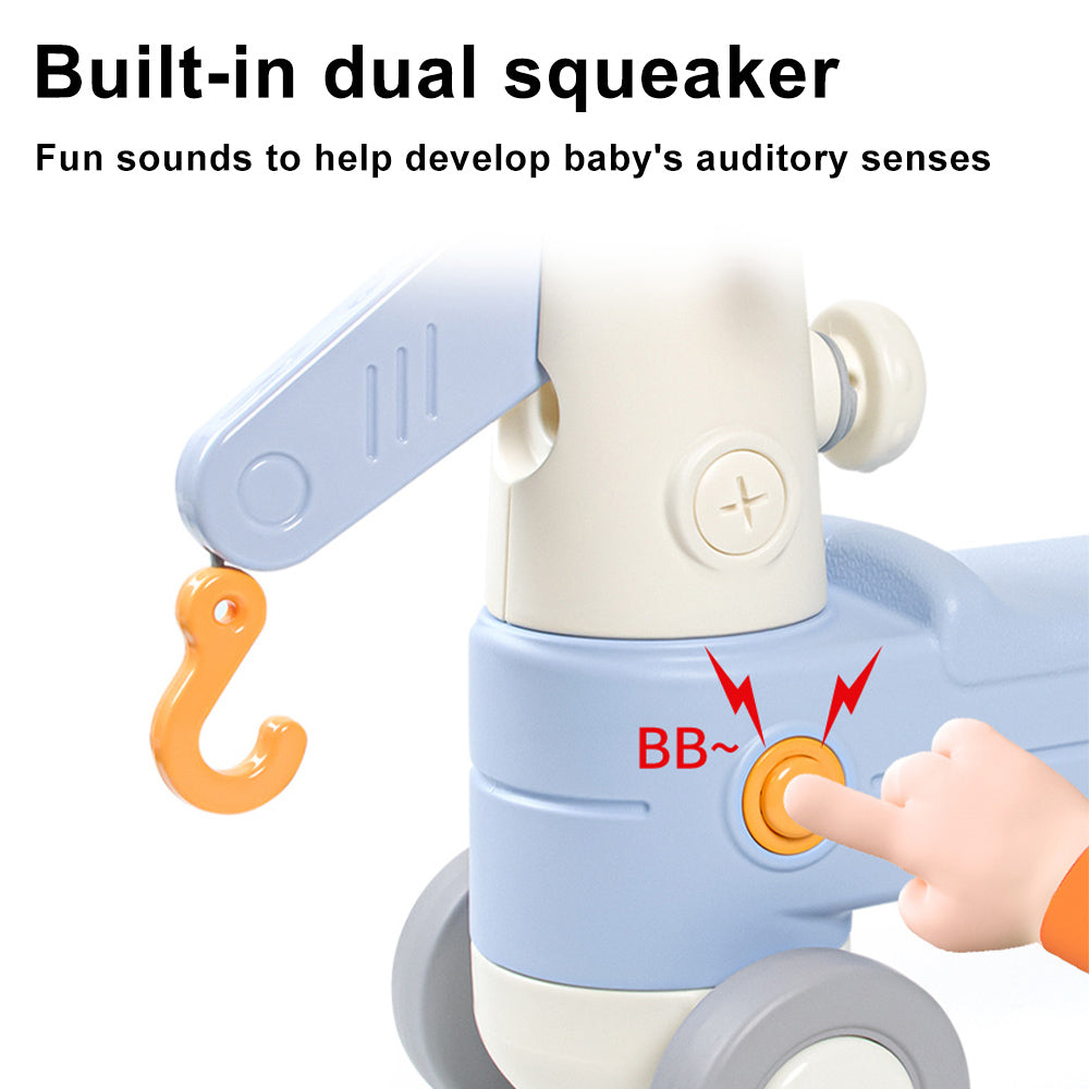 2-in-1 Baby Rocking Horse for Toddlers Ride-On Toy with Detachable Balance Board & Crane Function