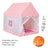 Kids Indoor Play Tent for Boys & Girls,Assembly Tent with Metal Frame,Mesh Window,Optional Star Lights & Mat,Portable Children's Playhouse with Carry Bag Pink
