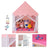Kids Indoor Play Tent for Boys & Girls,Assembly Tent with Metal Frame,Mesh Window,Optional Star Lights & Mat,Portable Children's Playhouse with Carry Bag Pink