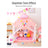Kids Indoor Play Tent for Boys & Girls,Assembly Tent with Metal Frame,Mesh Window,Optional Star Lights & Mat,Portable Children's Playhouse with Carry Bag Pink