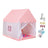 Kids Indoor Play Tent for Boys & Girls,Assembly Tent with Metal Frame,Mesh Window,Optional Star Lights & Mat,Portable Children's Playhouse with Carry Bag Pink