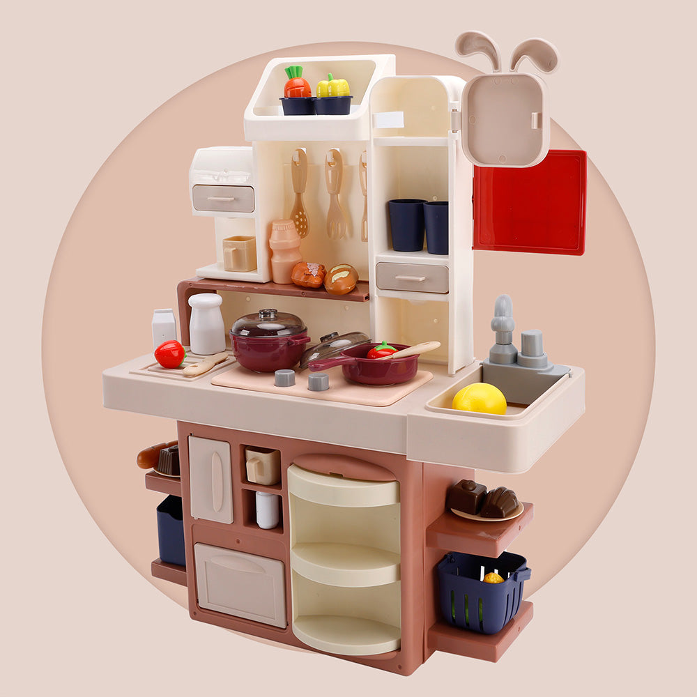 Kids Kitchen Play Set-Interactive Mist & Light Kitchen with Water Circulation Perfect Gift for Boys & Girls Ages 3+ (Red) (Copy)