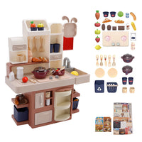 Kids Kitchen Play Set-Interactive Mist & Light Kitchen with Water Circulation Perfect Gift for Boys & Girls Ages 3+ (Red) (Copy)