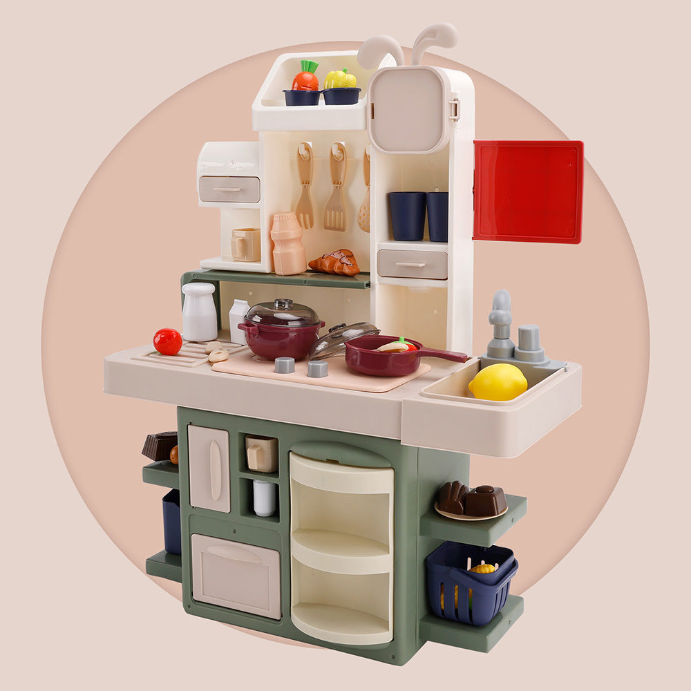 Kids Kitchen Play Set-Interactive Mist & Light Kitchen with Water Circulation Perfect Gift for Boys & Girls Ages 3+ (Green) (Copy)