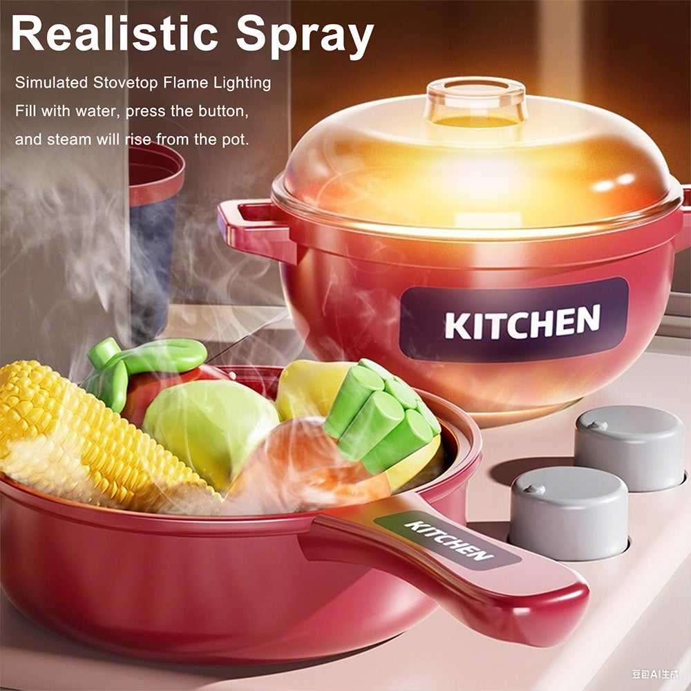 Kids Kitchen Play Set-Interactive Mist & Light Kitchen with Water Circulation Perfect Gift for Boys & Girls Ages 3+ (Green) (Copy)