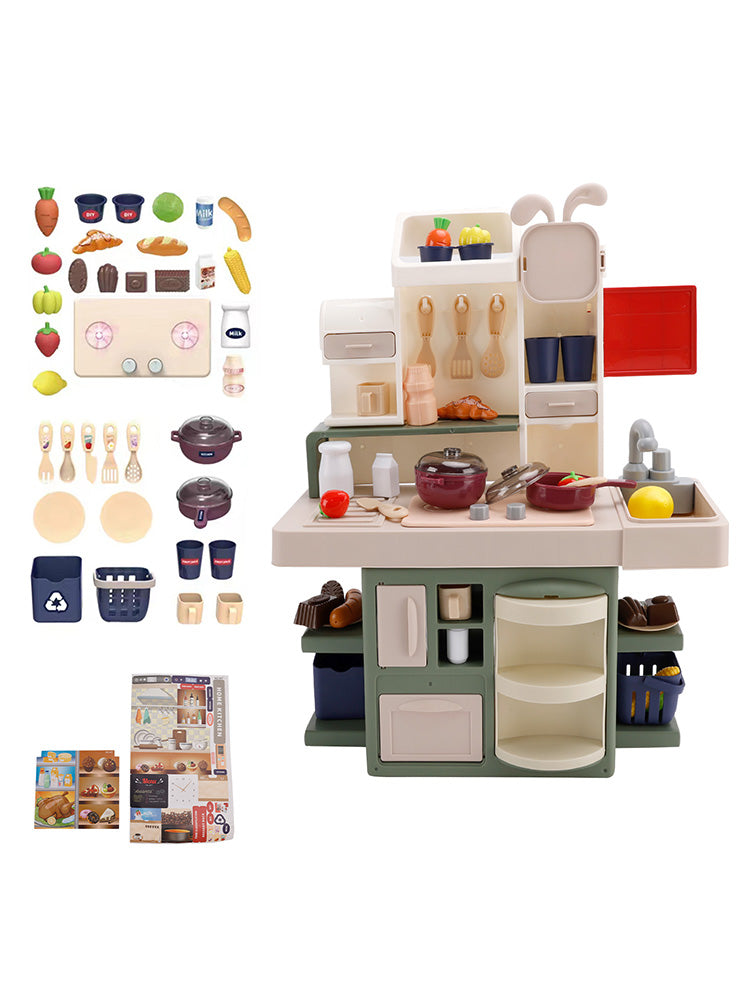 Kids Kitchen Play Set-Interactive Mist & Light Kitchen with Water Circulation Perfect Gift for Boys & Girls Ages 3+ (Green) (Copy)