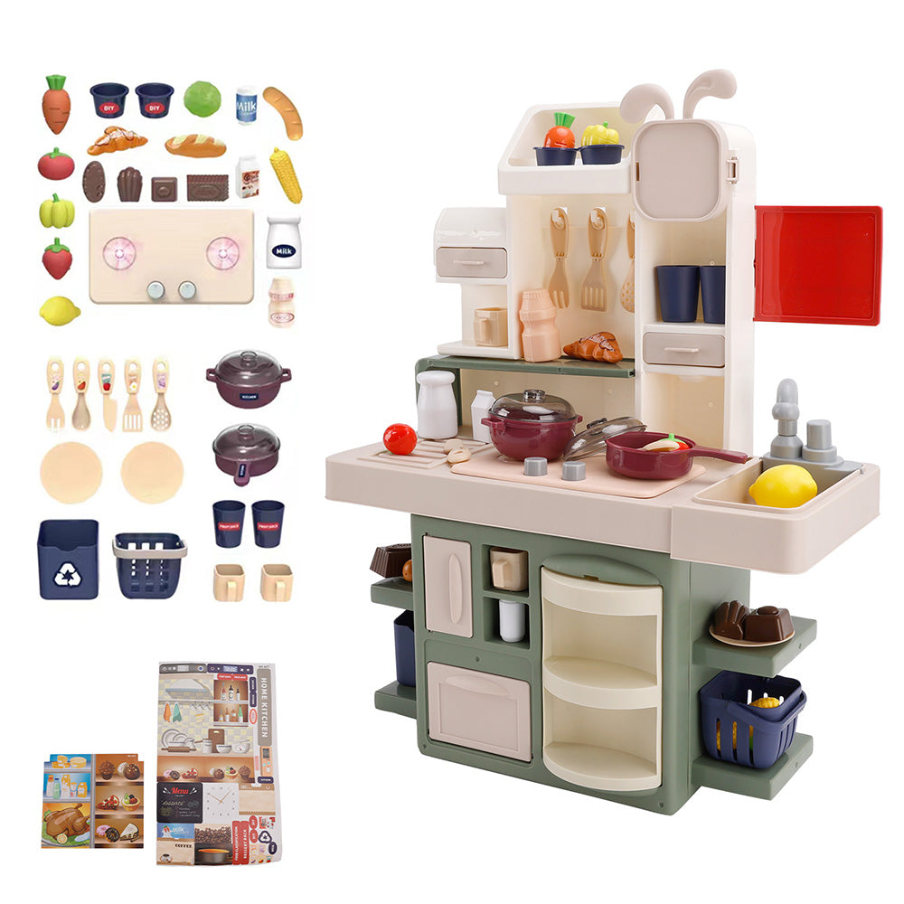 Kids Kitchen Play Set-Interactive Mist & Light Kitchen with Water Circulation Perfect Gift for Boys & Girls Ages 3+ (Green) (Copy)