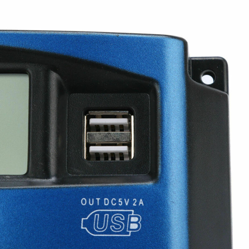100A MPPT Solar Charge Controller 12V/24V Auto Detect Regulator with Dual USB Ports