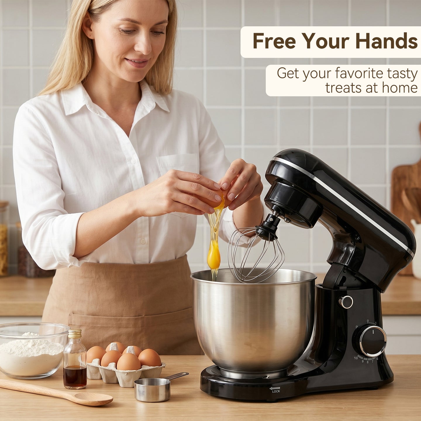 7.4QT Electric Stand Mixer & Dough Maker with Ferment Function (10-Speed)