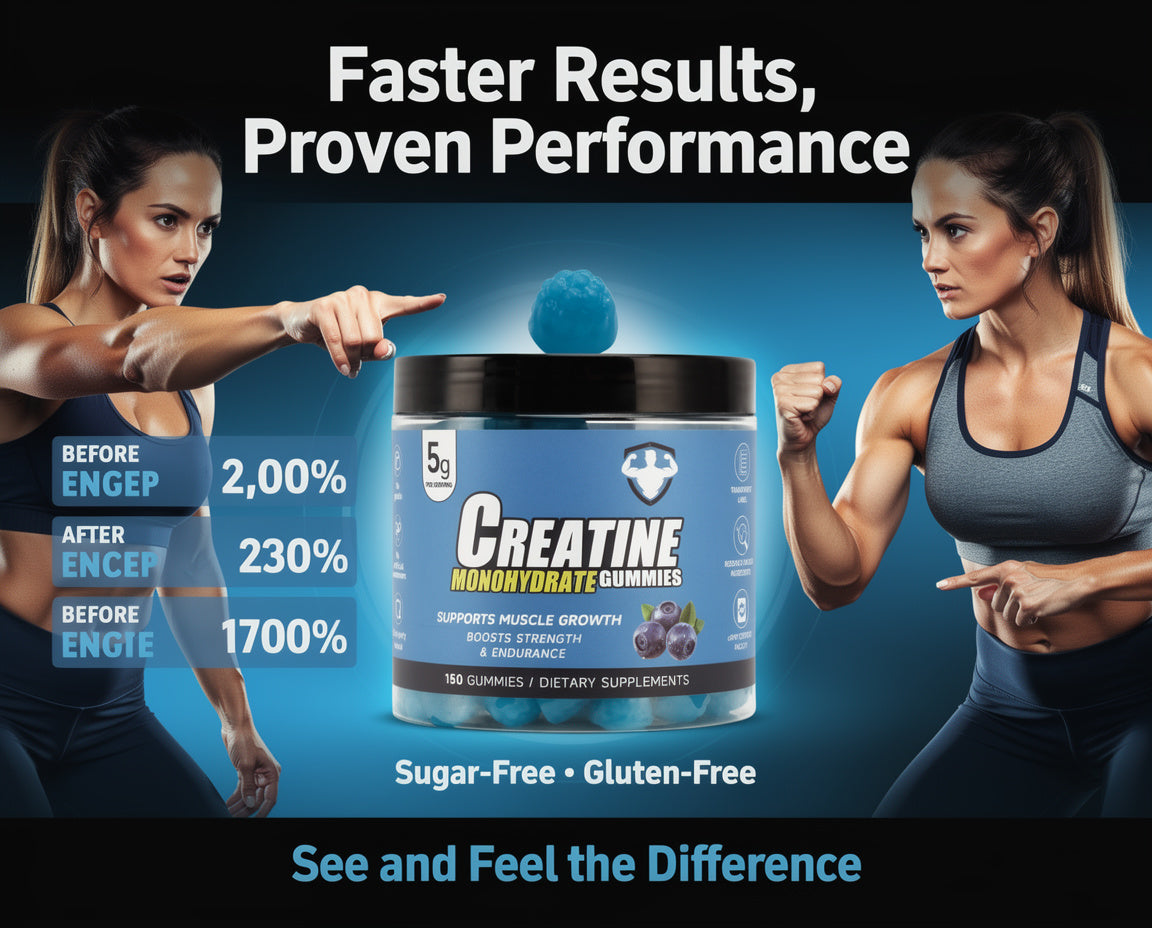 Topteng  Blueberry-flavored Creatine Monohydrate Gummies