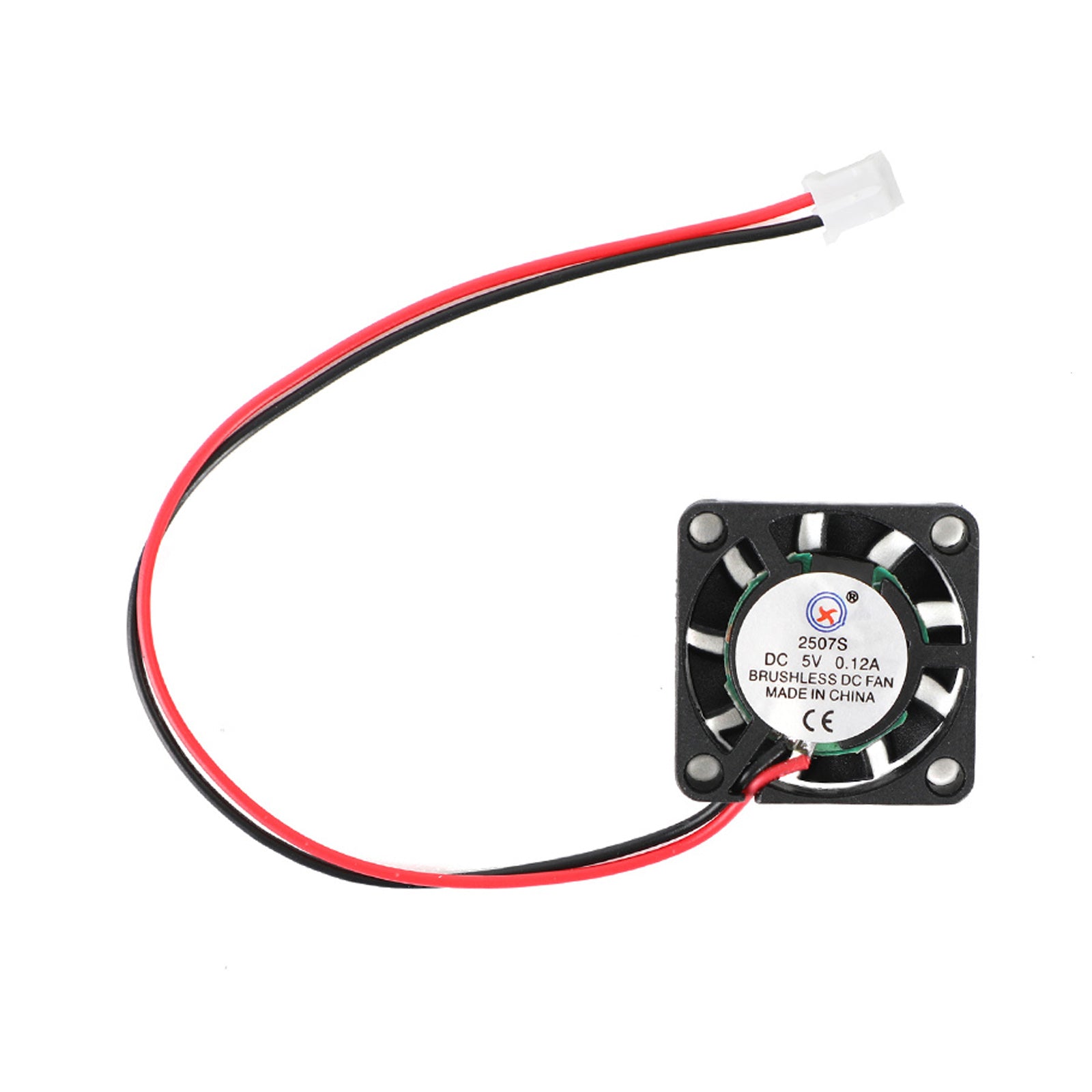 2 Pin Wire 1Pc Brushless DC Cooling Blower Fan 5V 0.12A 2507S 25x25x7mm