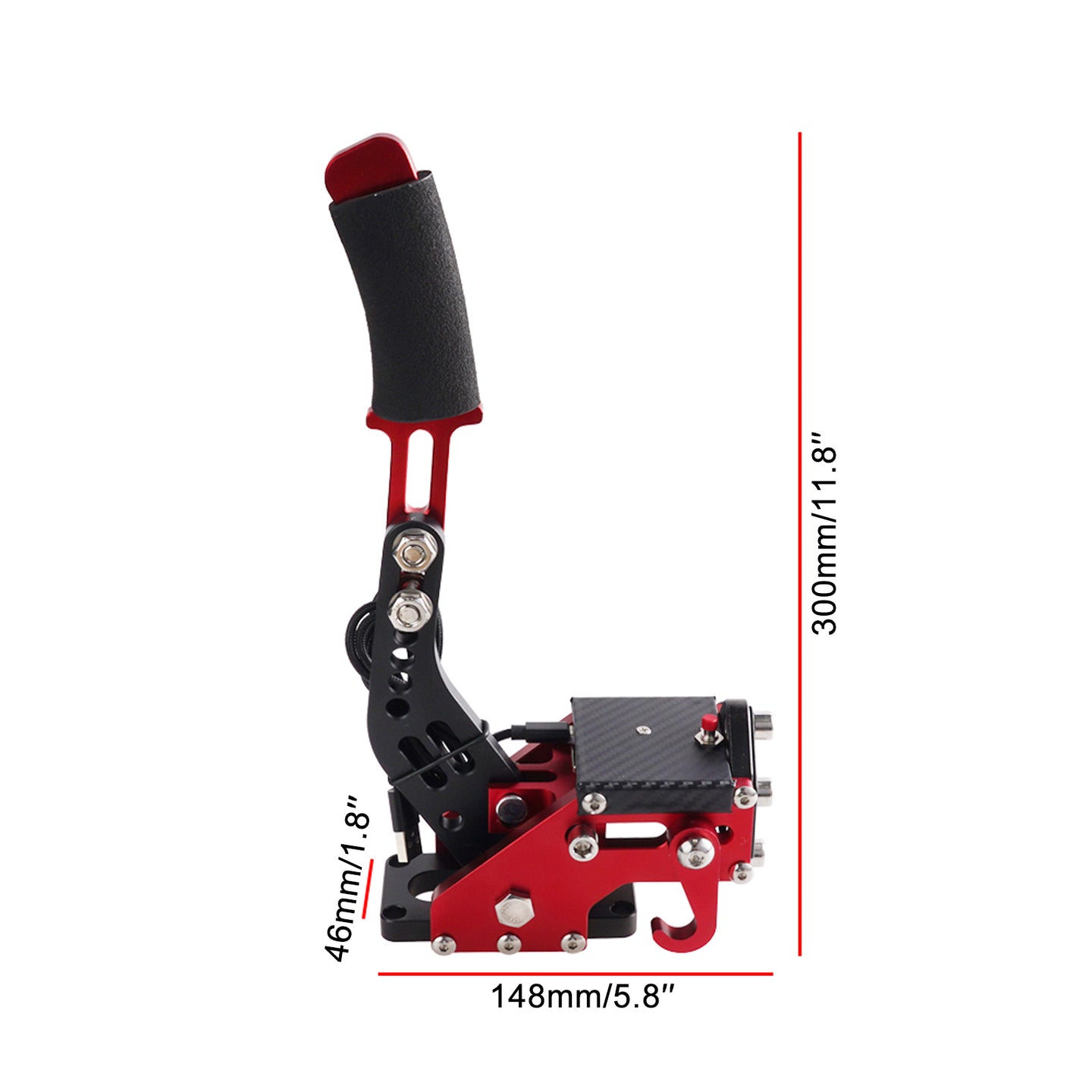 USB 3.0 14Bit Racing Handbrake for Xbox Series X/S & PC – Compatible with Logitech G920 Steering Wheel Stand (Red)