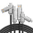 1M Data Cable 4-in-1 PD Flash Charging Cable Two in Two 120W Super Fast Charger Cable for iPhone/Samsung/Android Phones