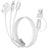 1.2M Data Cable 3-in-2 Charging Cable Multi Charging Cable Cord Charger Cable