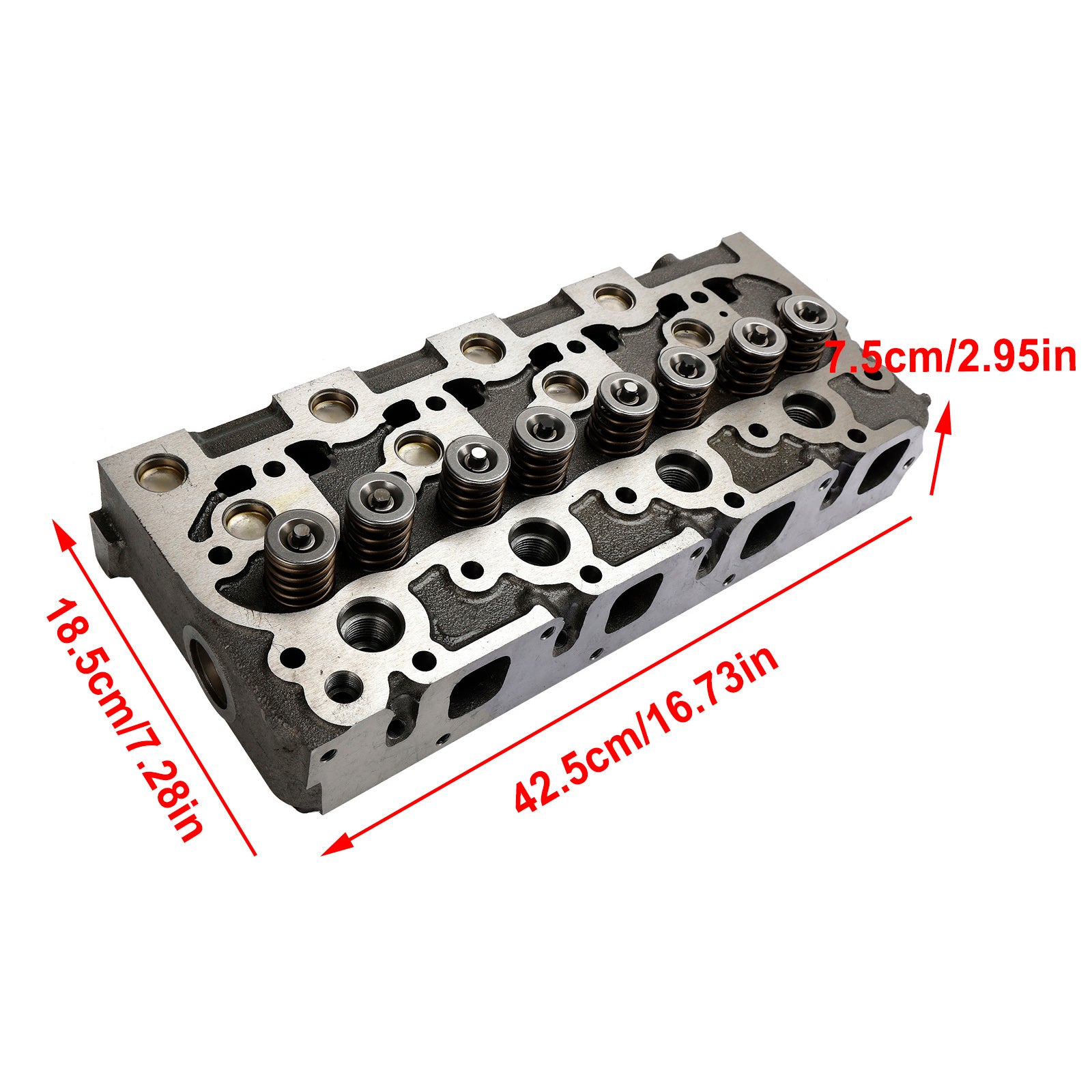 Complete Cylinder Head & Gasket Kit for Kubota V1902 Engine, Fits Bobcat 231, New Holland L555, L553 & More