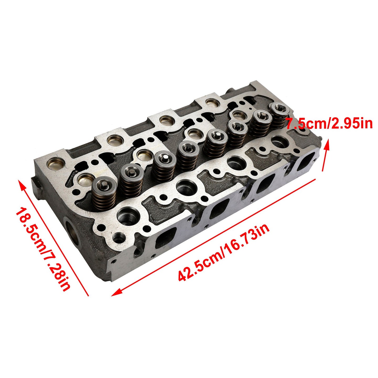 Complete Engine Cylinder Head with Valve Spring & Gasket Kit for Kubota V1902 Engine