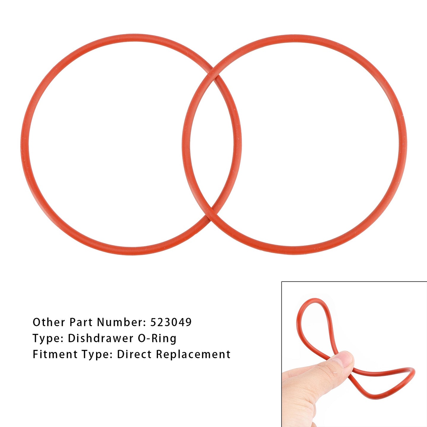 523049 O-Ring Seal (2-Pack) for Fisher & Paykel DishDrawers, Replacement for DD24 Series