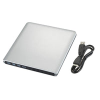 USB 3.0 4K Blu-Ray Drive, External BD/DVD Burner & 3D Player for Mac & PC, Super Slim Aluminum Body (Silver)