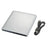 USB 3.0 External DVD/BD Burner & Recorder Drive – 4K Playback, Super Slim, Silver